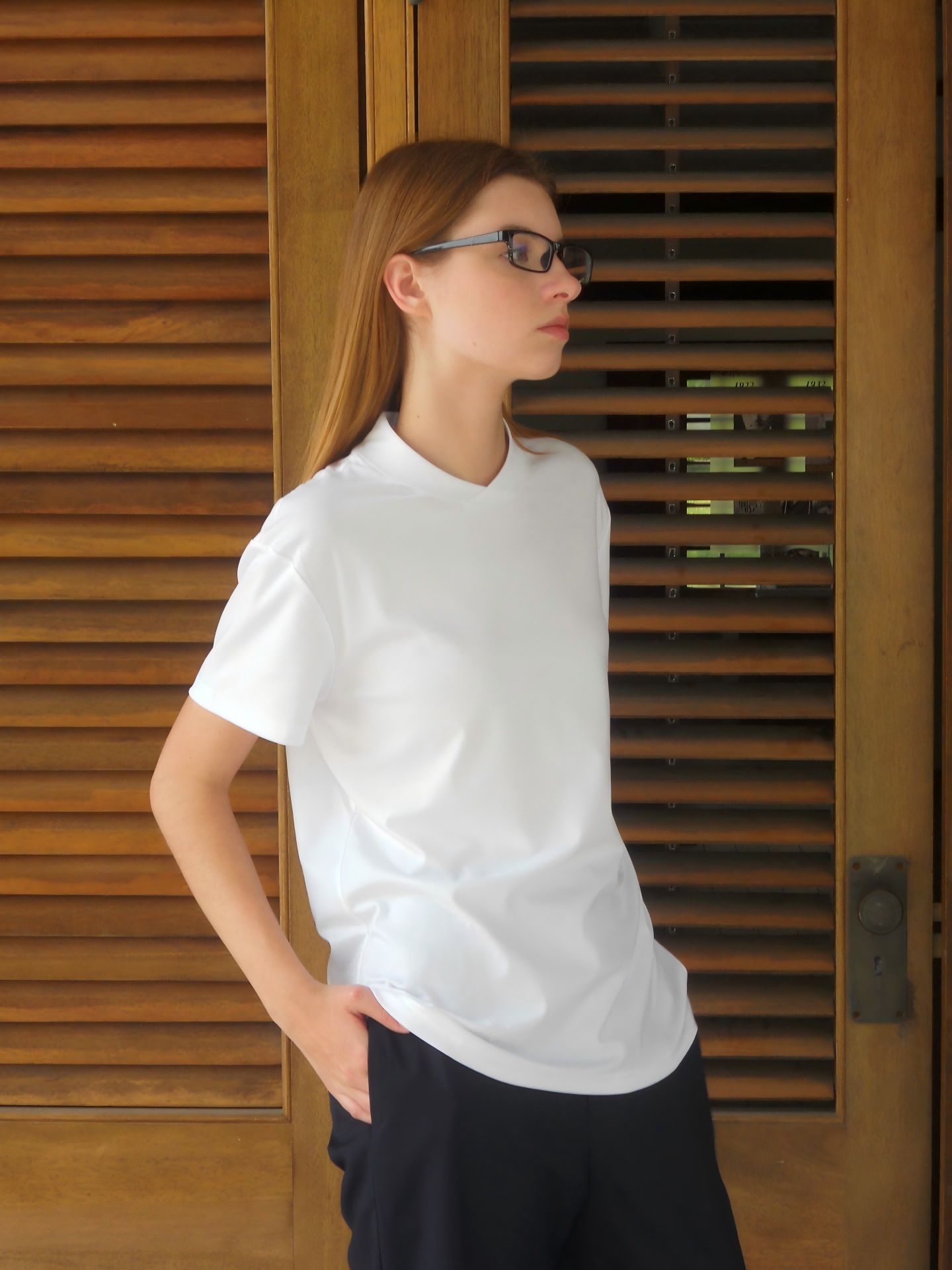 D1pS1a Silk-finished fabric casual and versatile summer T-shirt