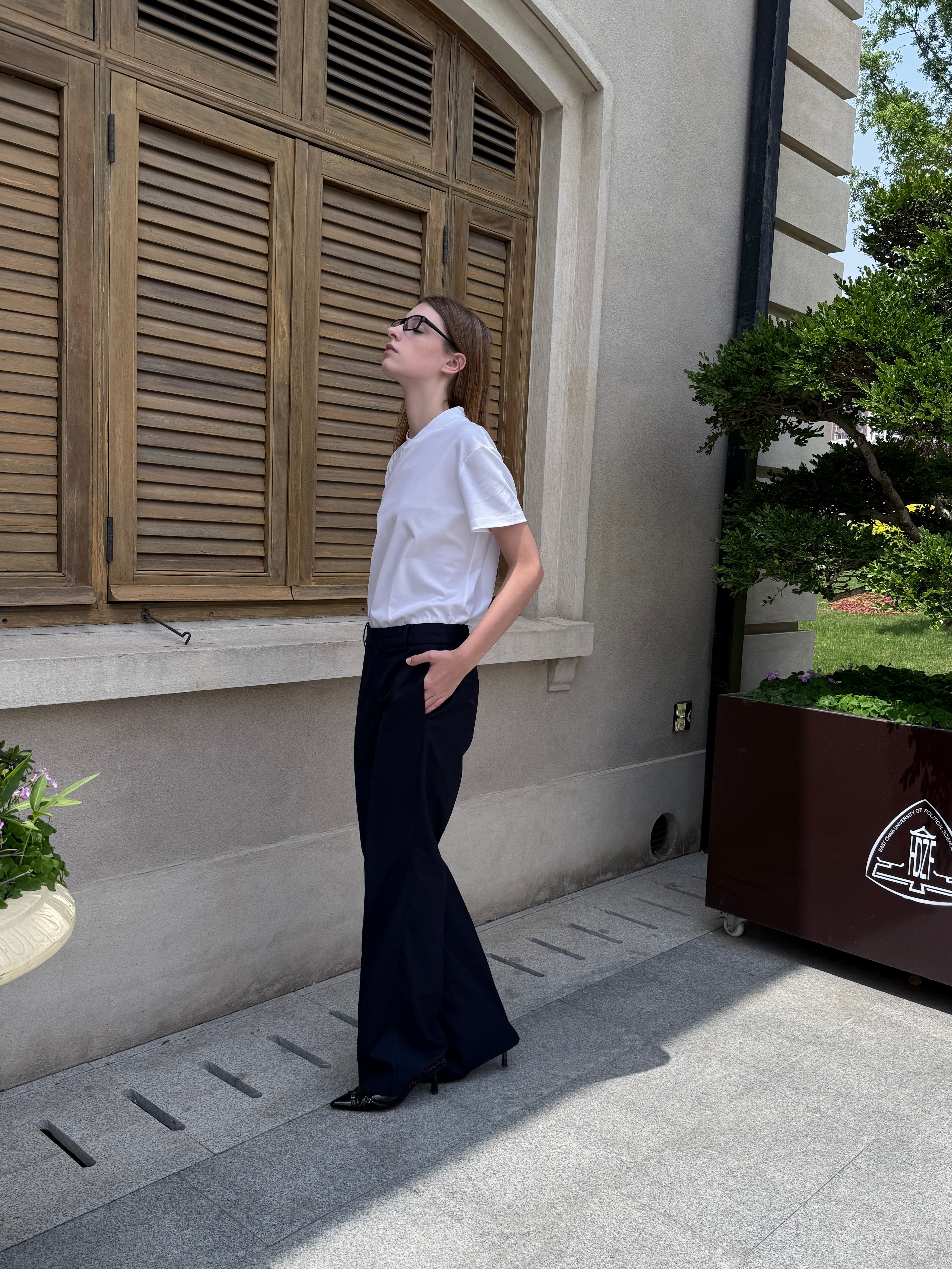 D1pS1a Embroidered casual-fit drape trousers