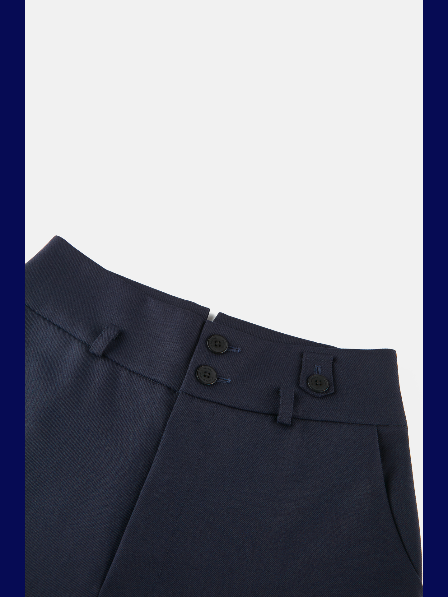 D1pS1a Wool blend casual-fit wide-leg trousers with adjustable waistband