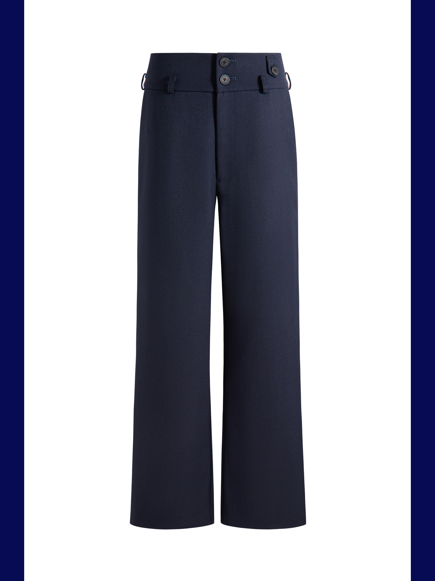 D1pS1a Wool blend casual-fit wide-leg trousers with adjustable waistband