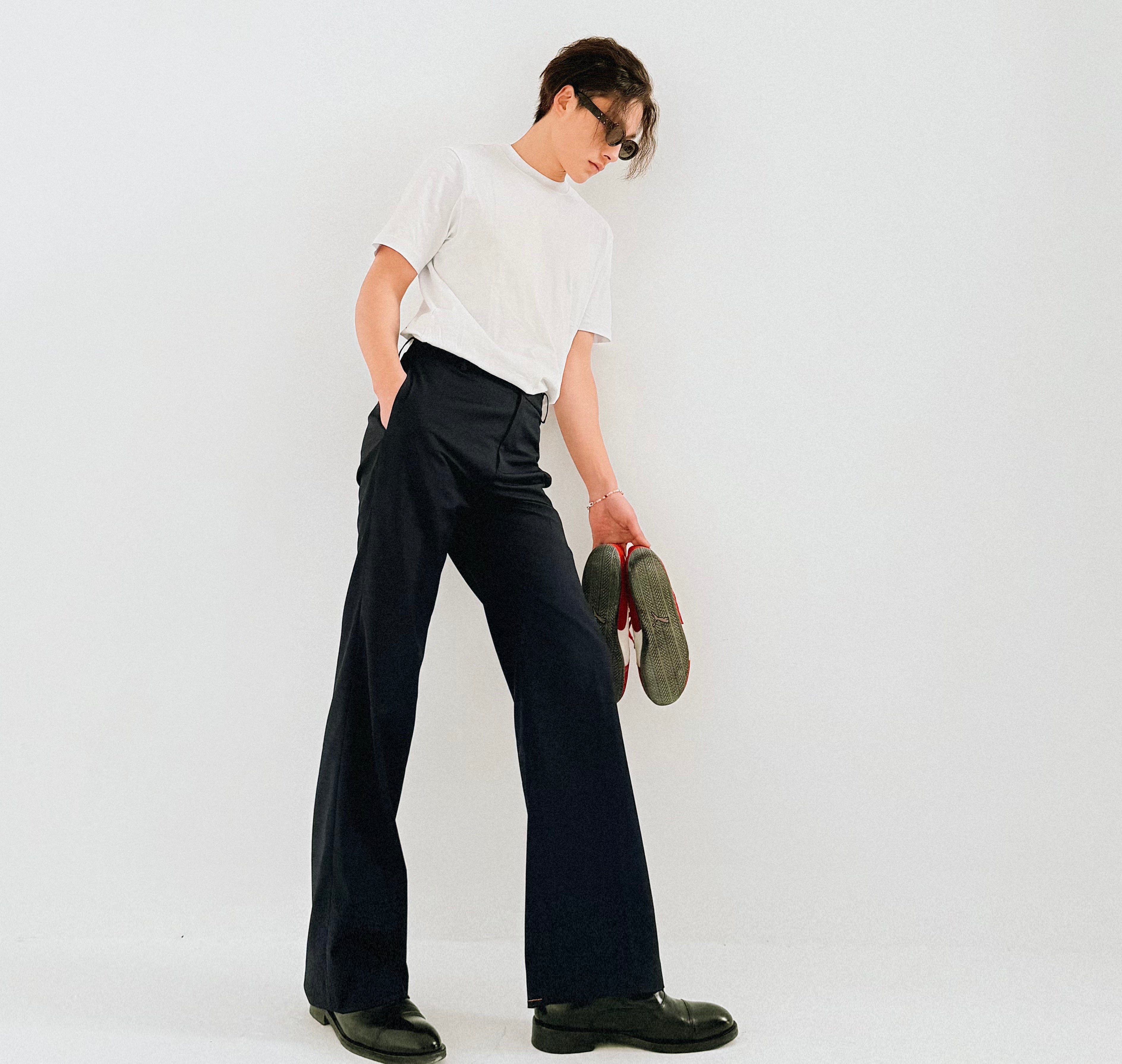 D1pS1a Embroidered casual-fit drape trousers